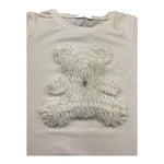 Fun & Fun T-Shirt Girocollo Tinta Unita con Orso per Bambina FBTS01423 BIANCO FUN & FUN 