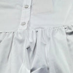 Trussardi Abito Tinta Unita Mezza Manica Modello Camicia per Bambina TGP26043VE BIANCO TRUSSARDI 