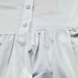Trussardi Abito Tinta Unita Mezza Manica Modello Camicia per Bambina TGP26043VE BIANCO TRUSSARDI 