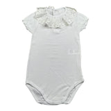 Calamaro Body Mezza Manica Tinta Unita con Colletto per Bambina 19109J BIANCO CALAMARO 