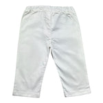 Minibanda Pantalone Tinta Unita con Elastico In Vita per Neonato 3B616 BIANCO MINIBANDA 