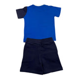 Cesare Paciotti 2-teiliges Set T-Shirt-Bermuda zweifarbig blau für Neugeborene