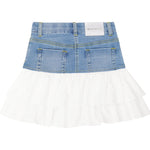 Monnalisa Gonna Tinta Unita con Girovita Regolabile per Bambina 199700 AZZURRO/BIANCO MONNALISA 