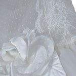 Isabel Abito Cerimonia Tinta Unita con Tulle per Bambina IS23C246S BIANCO ISABEL 