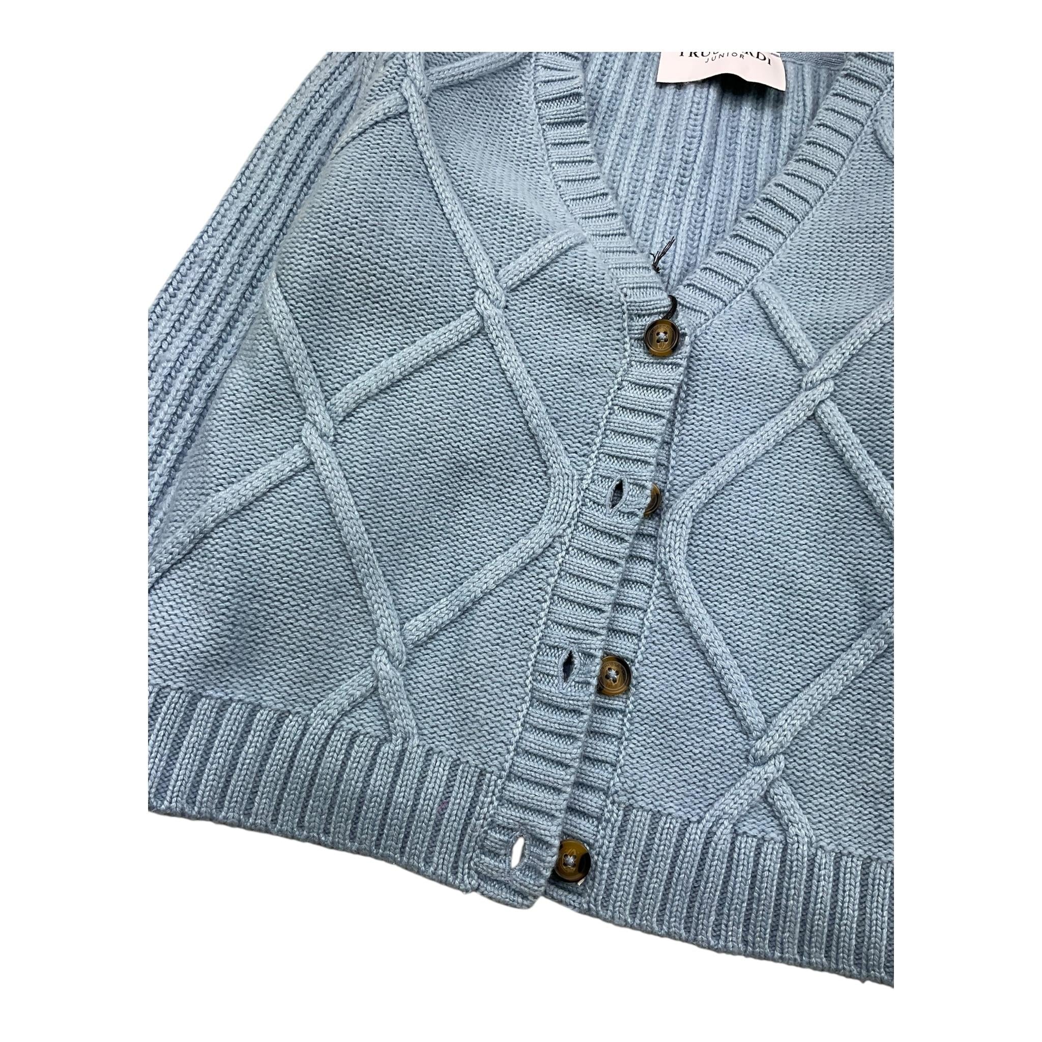 TRUSSARDI cardigan tinta unita  Azzurro per Bambino TGA25019CD AZZURRO TRUSSARDI 