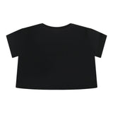 Marc Ellis Einfarbiges T-Shirt mit Rundhalsausschnitt und schwarzem Logo für Baby-Mädchen