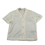 I'M Brian Camicia Mezza Manica Tinta Unita Traforata per Bambino CA3279J PANNA I'M BRIAN 