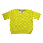 Twinset T-Shirt In Maglia Tinta Unita Logata per Bambina 251GJ3QX1 GIALLO TWINSET 