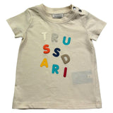 Trussardi T-Shirt Girocollo Tinta Unita con Stampe per Neonato TIP26070TS BEIGE TRUSSARDI 