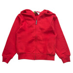 MOUSSE felpa tinta unita con zip cappuccio e stampa Rosso per Bambino TURBORACE ROSSO MOUSSE 