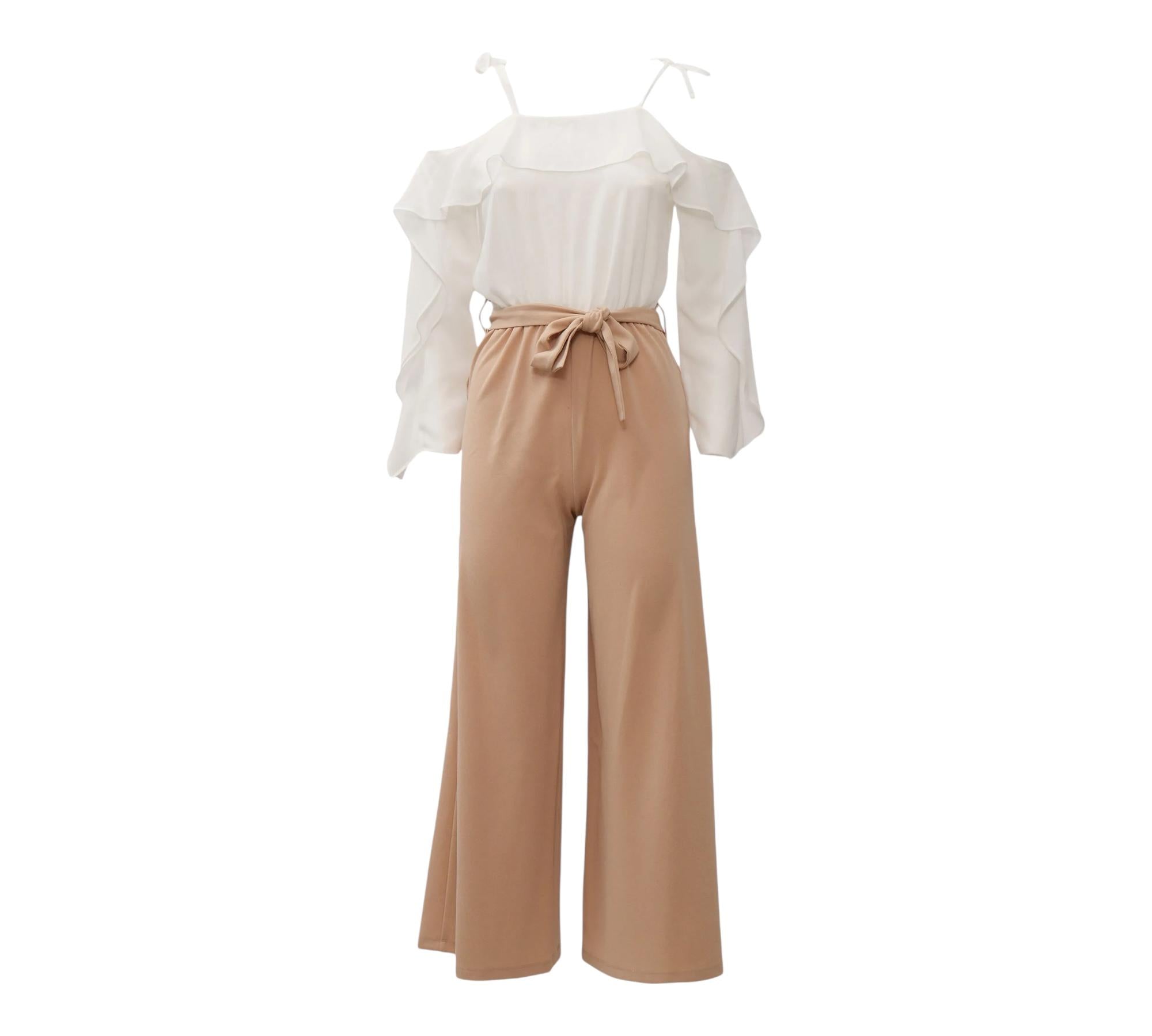 Liu Jo Tuta Bicolore Manica Lunga per Bambina GA5157X BIANCO/BEGIE LIU JO 