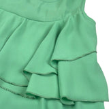 Meilisa Bai Abito Tinta Unita Giromanica con Balze per Bambina FL6474 VERDE MEILISA BAI 