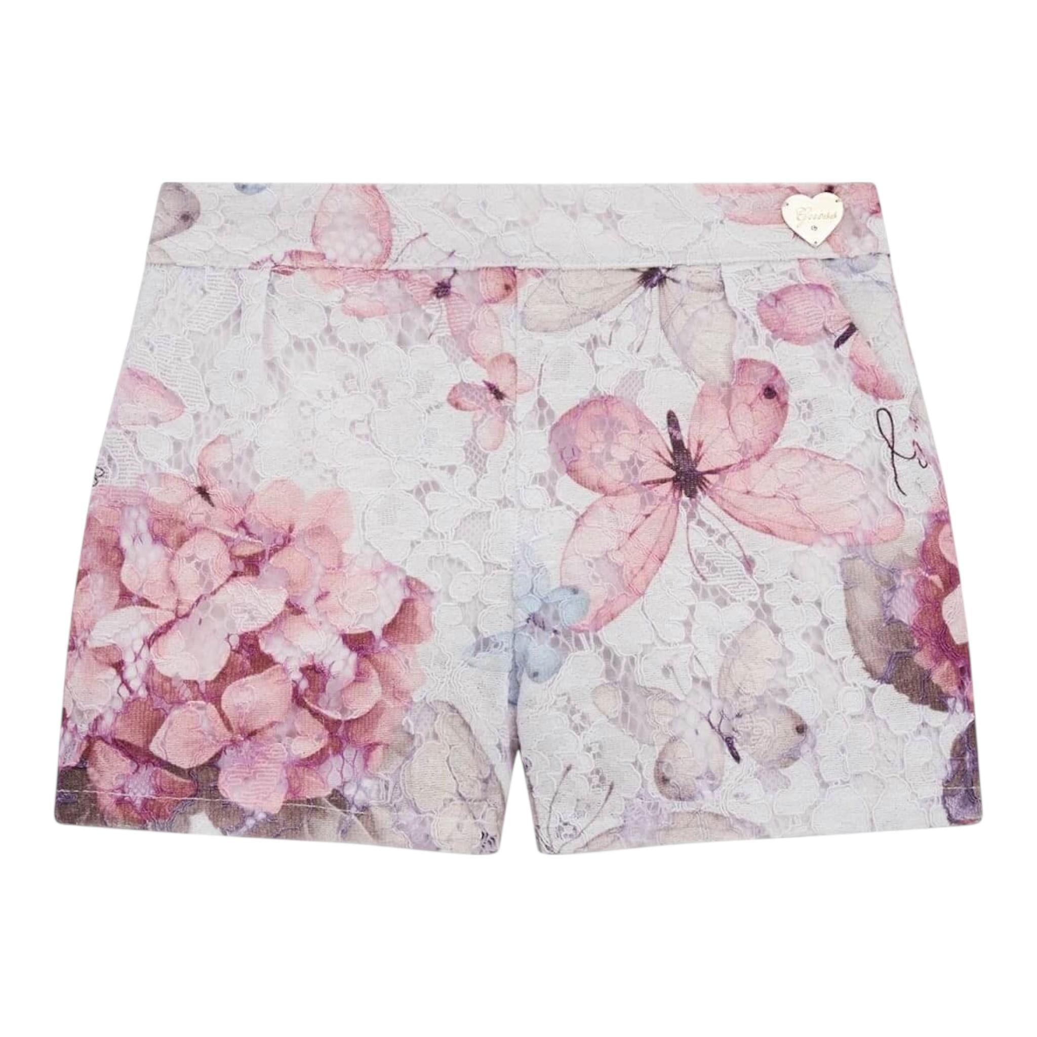 Guess Short Tinta Unita con Ricami per Neonata K5RD09WF6J0X BIANCO GUESS 