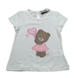 J.O. Milano T-Shirt Girocollo Tinta Unita con Ricamo per Neonata 576F3 BIANCO J.O. MILANO 
