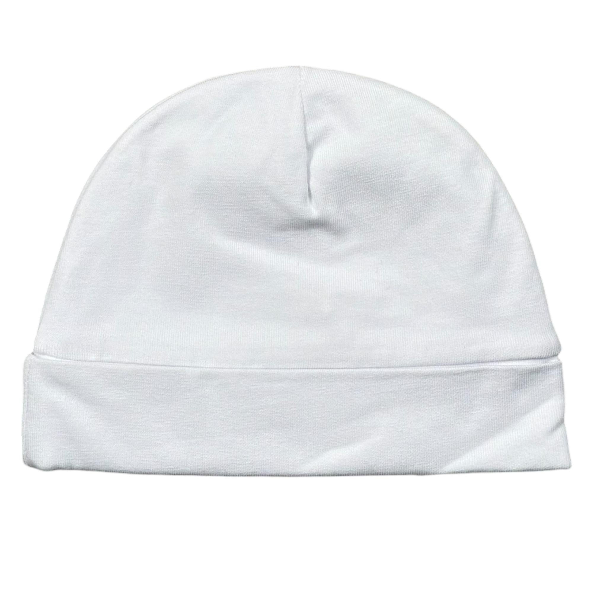 Lalalu' Cappello tinta unita con Ricami Bianco per Neonata CAL7G BIANCO LALALU' 