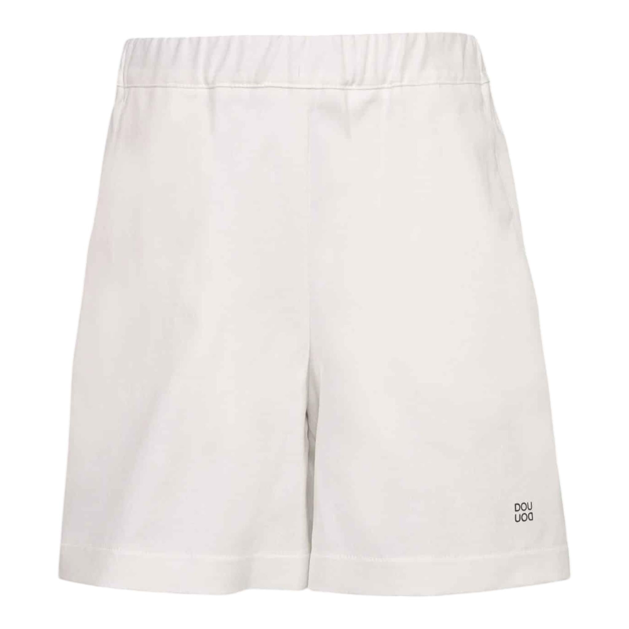 Dou Dou Short Tinta Unita con Elastico In Vita per Bambina DQ6P59 BIANCO DOU DOU 