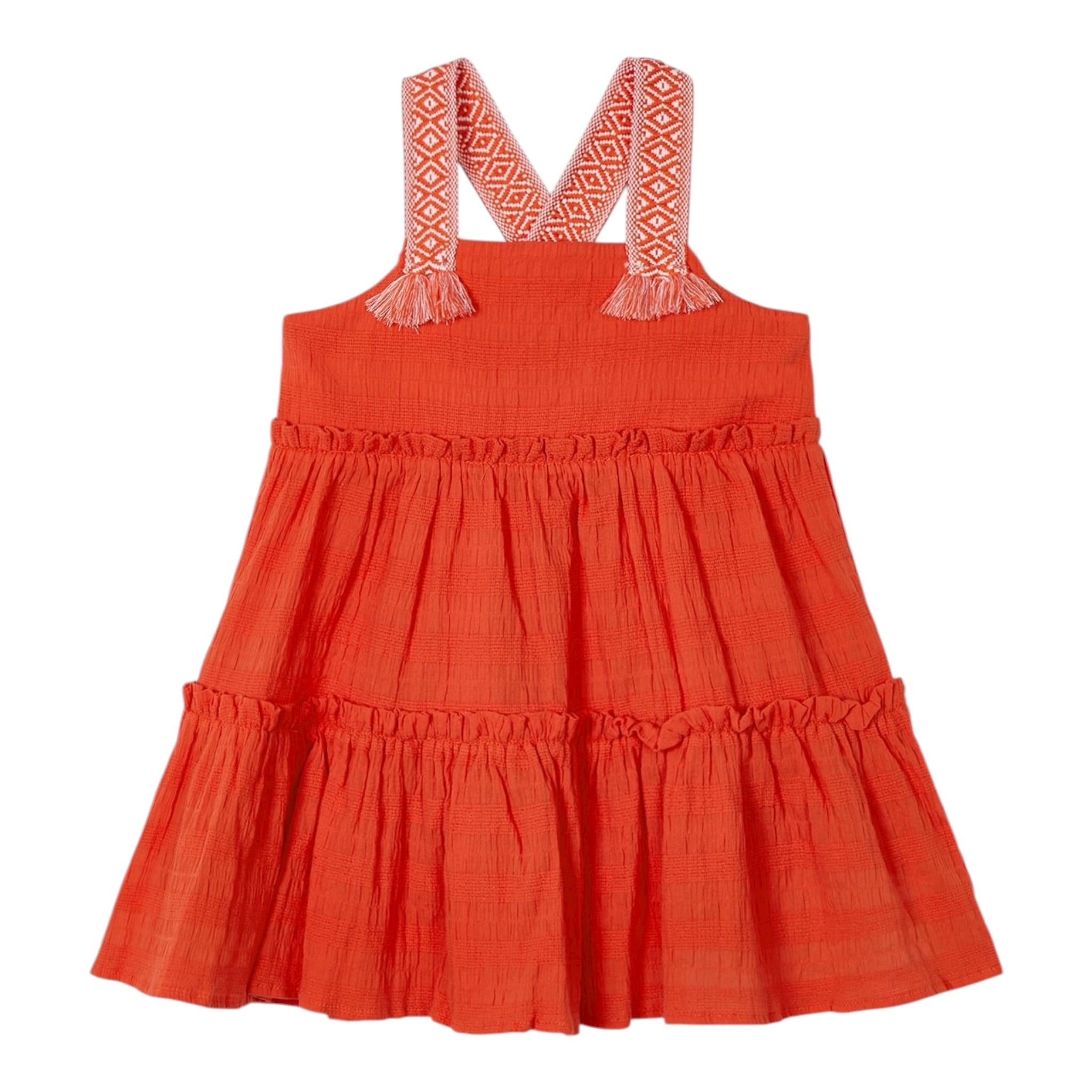 Miss Grant Abito Giromanica Tinta Unita per Bambina 3942 ARANCIONE MAYORAL 