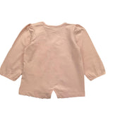Name.It Shirt Rundhalsausschnitt Einfarbig mit rosa Aufdruck für Baby Mädchen