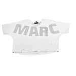 Marc Ellis T-Shirt Girocollo Tinta Unita con Brillantini per Bambina JMJTS01165 BIANCO MARC ELLIS 