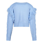 FUN & FUN maglia girocollo tinta unita cn frange Azzurro per Bambina FCJSW00049X AZZURRO FUN & FUN 
