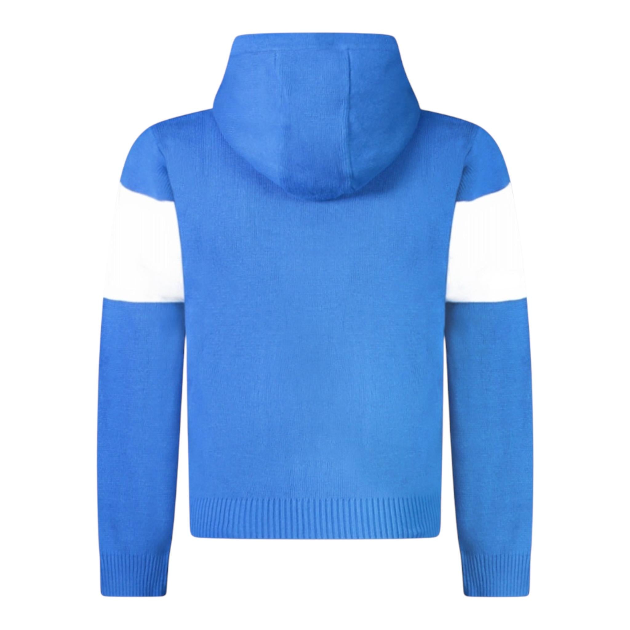 GUESS maglia tinta unita con stampa zip e cappuccio Cobalto per Neonato N4YR01Z2HH0 COBALTO GUESS 