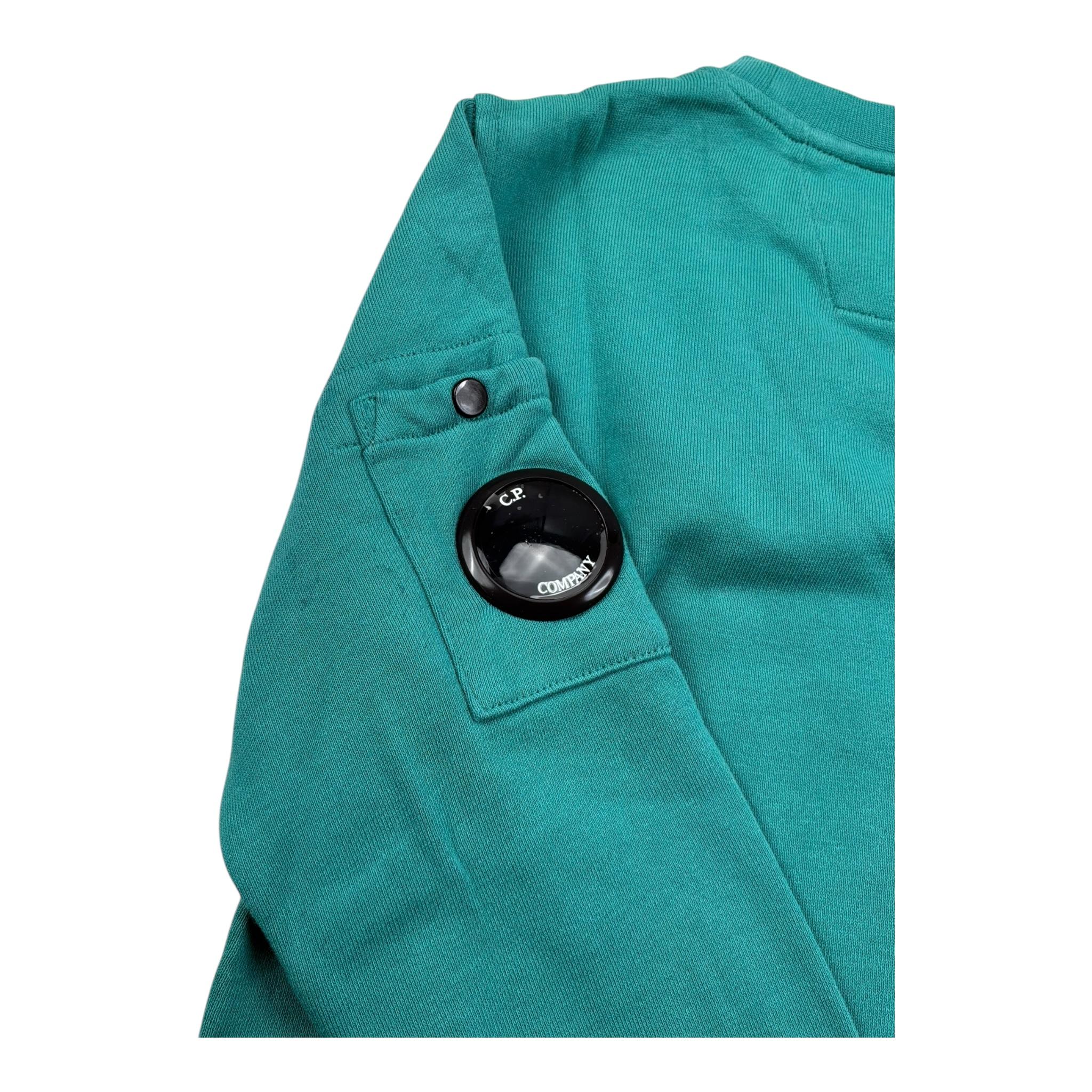 C.P. Company Felpa Chiusa Girocollo Tinta Unita per Bambino CUF00X VERDE C.P. COMPANY 
