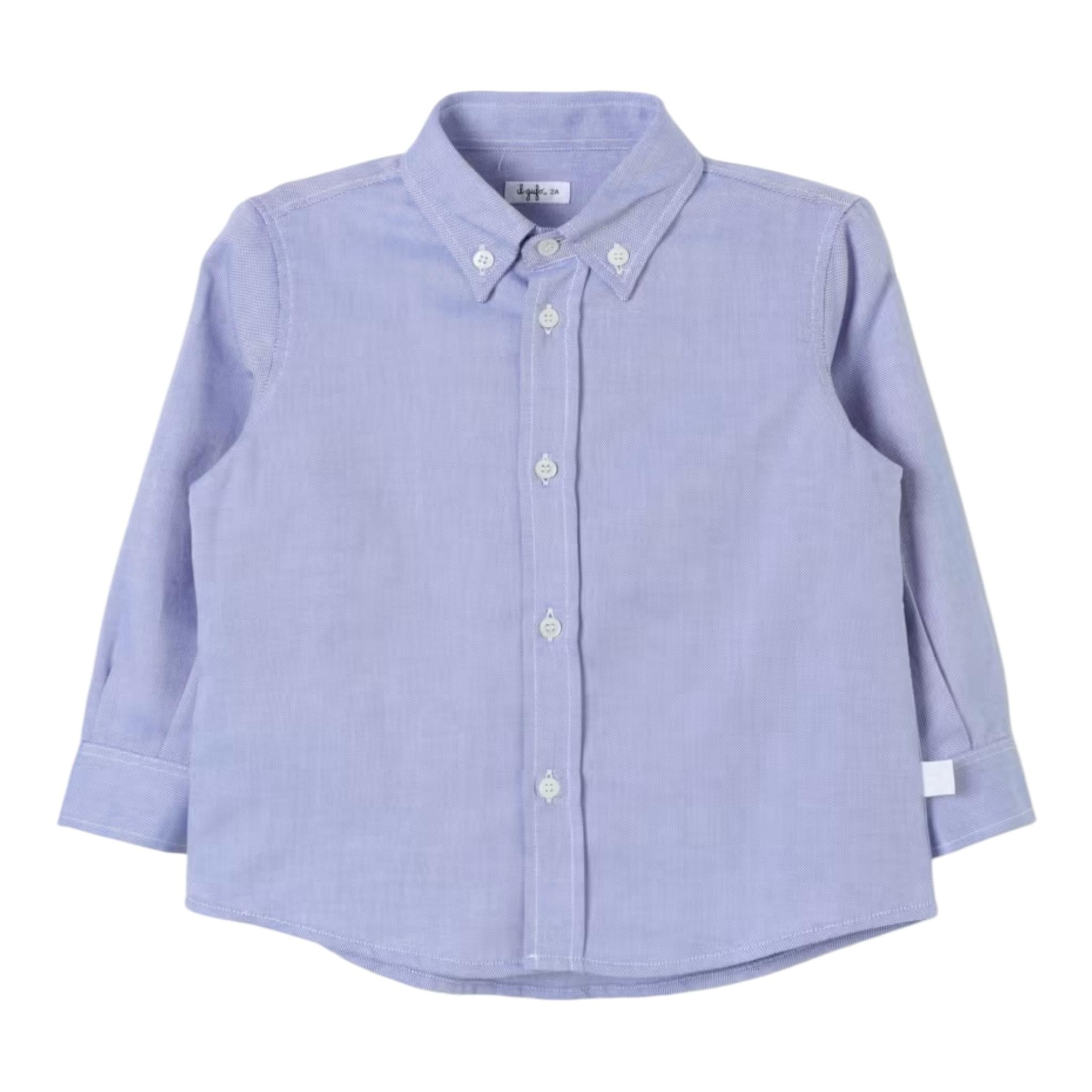 IL GUFO camicia manica lunga microfantasia Blu per Bambino A24CL154C0052 BLU IL GUFO 