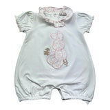 Le Bebe Pagliaccetto Mezza Manica Tinta Unita per Neonata LBG6289 BIANCO LE BEBE 