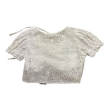 M+E' Top Tinta Unita Traforato per Neonata UE1803 BIANCO M+E' 