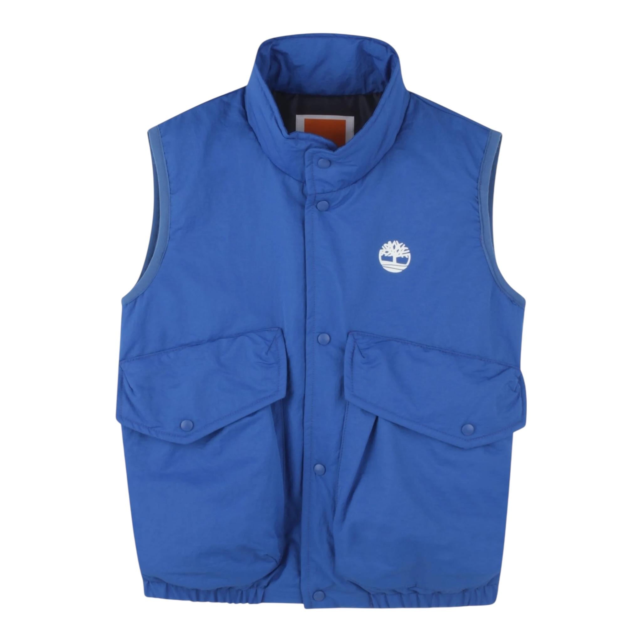 Timberland Smanicato Tinta Unita con Logo per Bambino T60480 BLU TIMBERLAND 