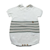 Wedoble Pagliaccetto Mezza Manica Tinta Unita per Neonato V2507305R PANNA WEDOBLE 