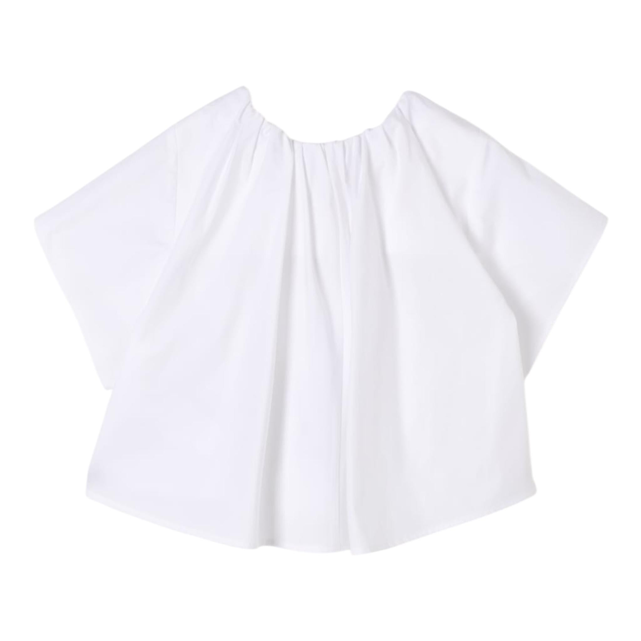 Maison Margiela Camicia Tinta Unita per Bambina M60760 BIANCO MAISON MARGIELA 