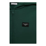DOLCE & GABBANA felpa tinta unita con zip e cappuccio Verde per Bambino L4JWID VERDE DOLCE & GABBANA 