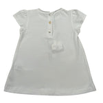 Per Te T-Shirt Girocollo Tinta Unita con Ricami per Bambina 34411J BIANCO PER TE 