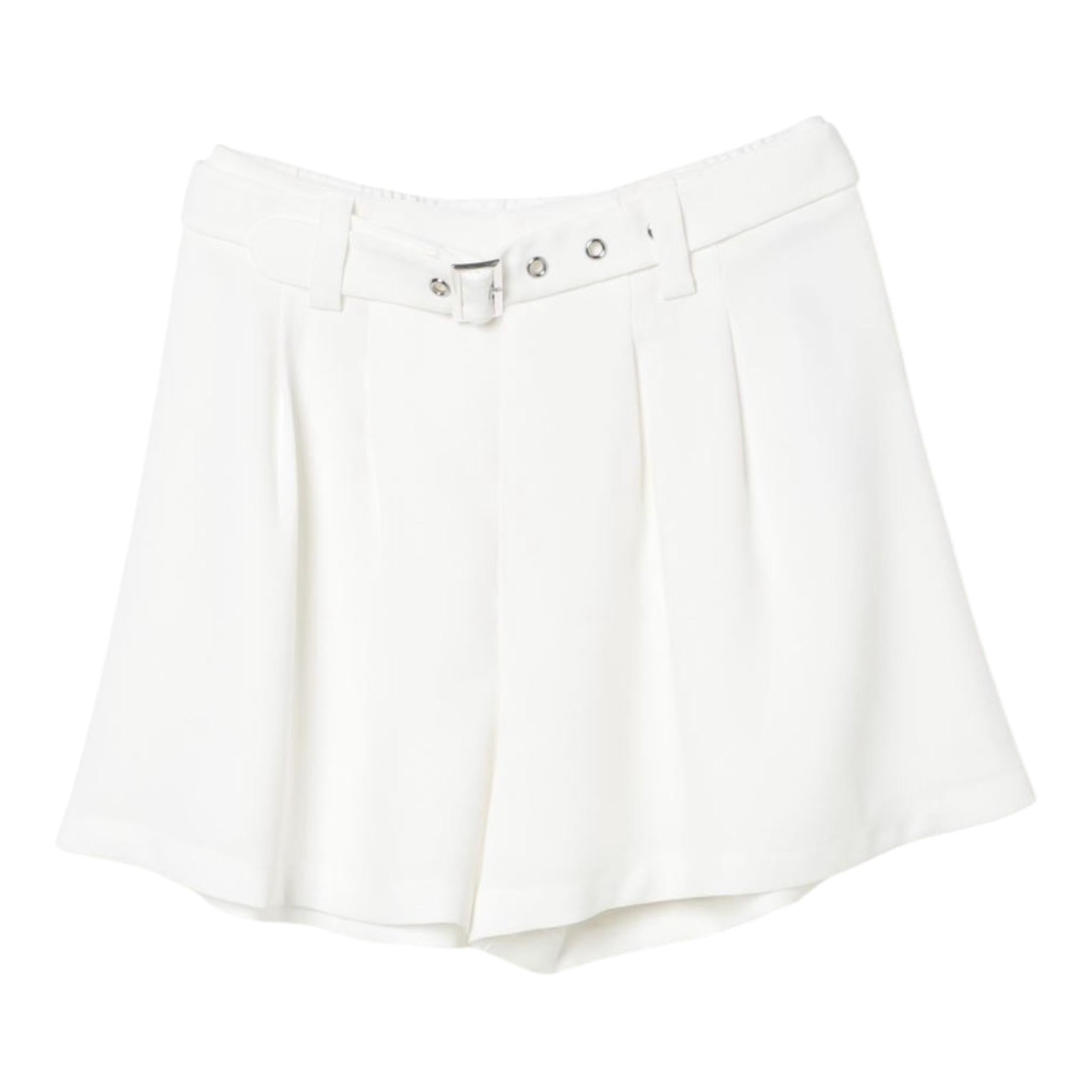 Liu Jo Short Tinta Unita con Cinturino per Bambina GA5033 BIANCO LIU JO 