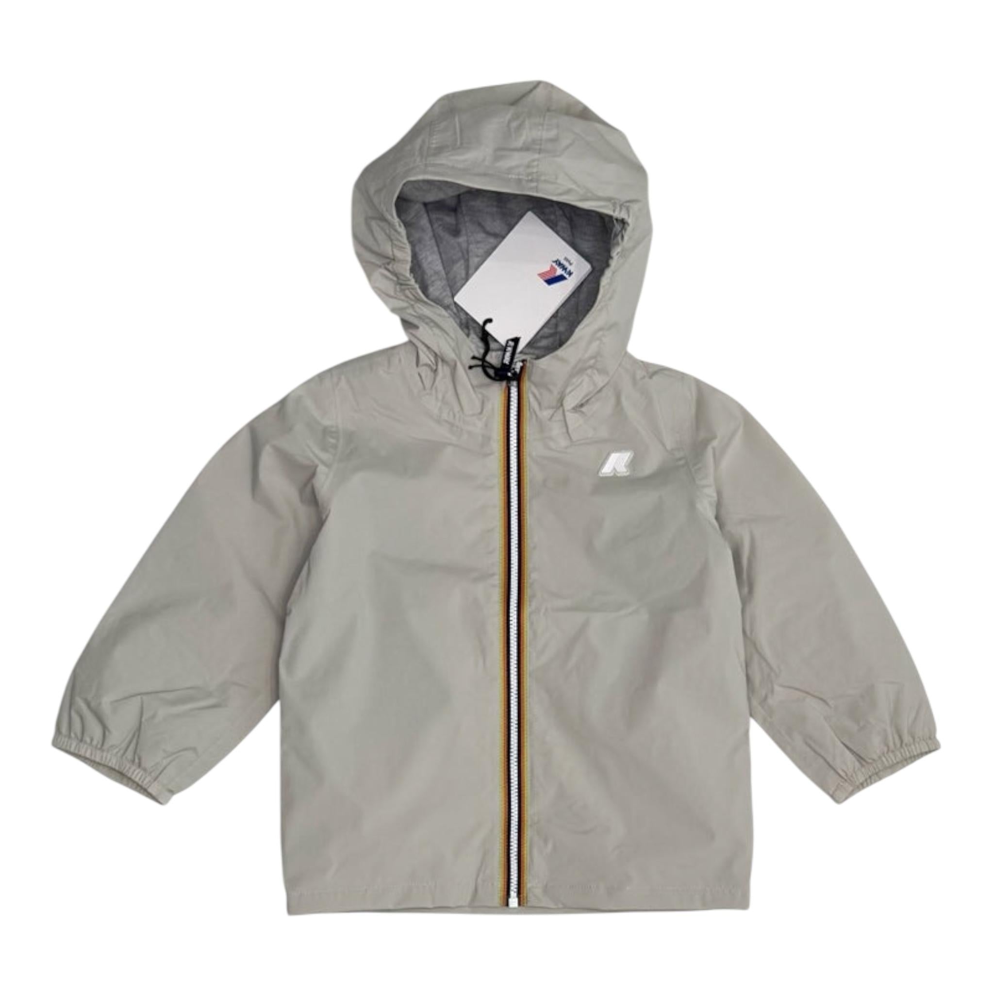 K-Way Giubbino Tinta Unita con Zip E Cappuccio per Neonato K41335WXN GRIGIO K-WAY 