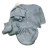 MAC ILUSIO'N completi 4 pezzi maglia-culotte-cappello-babbucce tinta unita Azzurro per Neonato 9428OX AZZURRO MAC ILUSIO'N 