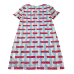 Moschino Abito Bicolore con Fantasia A Righe Mezza Manica per Bambina HDV0HI BIANCO/AZZURRO MOSCHINO 