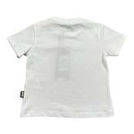 Dsquared2 T-Shirt Girocollo Tinta Unita con Logo per Neonato 1296M00007 BIANCO DSQUARED2 