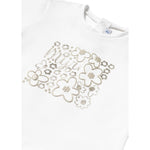 Mayoral T-Shirt Girocollo Tinta Unita con Stampa per Neonata 105N BIANCO MAYORAL 