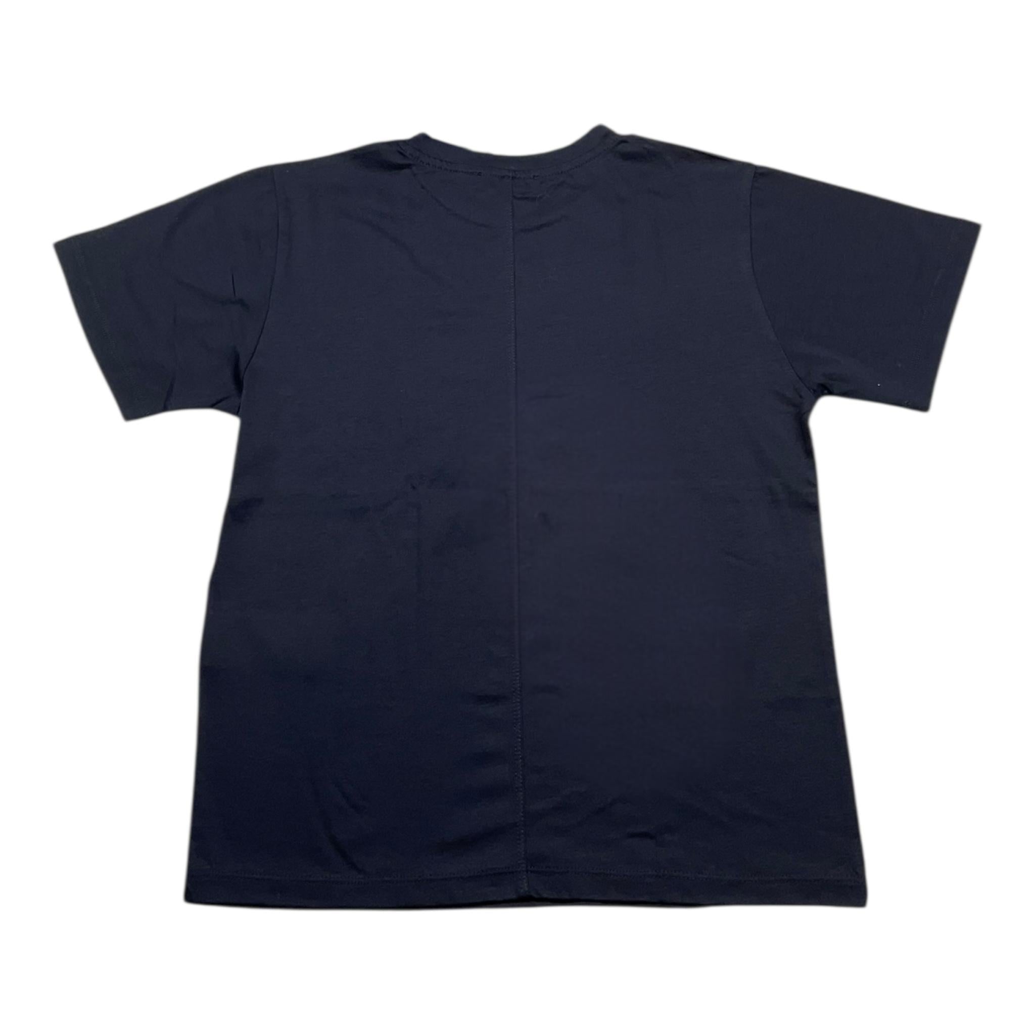 Paolo Pecora T-Shirt Girocollo Tinta Unita con Logo per Bambino PP4052 BLU PAOLO PECORA 