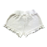 Bamboom+Babies Mädchen Shorts, einfarbig, gestrickt, mit elastischem Bund, Creme