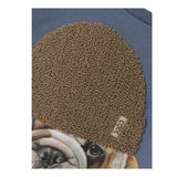 NAME.IT felpa chiusa girocollo tinta unita con stampa in contrasto Blu per Bambino 13236357 BLU NAME.IT 