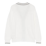 Eleventy Cardigan Tinta Unita con Pofili In Contrasto per Bambino EW9P50 BIANCO ELEVENTY 