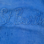 SAINT BARTH felpa tinta unita girocollo con stampa Blu per Bambina HRL0001 BLU SAINT BARTH 
