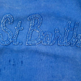 SAINT BARTH felpa tinta unita girocollo con stampa Blu per Bambina HRL0001 BLU SAINT BARTH 