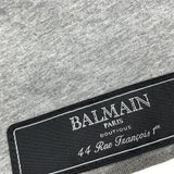 Balmain T-Shirt Girocollo Tinta Unita con Logo per Bambino BV8P41 GRIGIO BALMAIN 