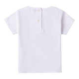 Sarabanda T-Shirt Girocollo Tinta Unita con Stampa per Bambina 0B312 BIANCO SARABANDA 