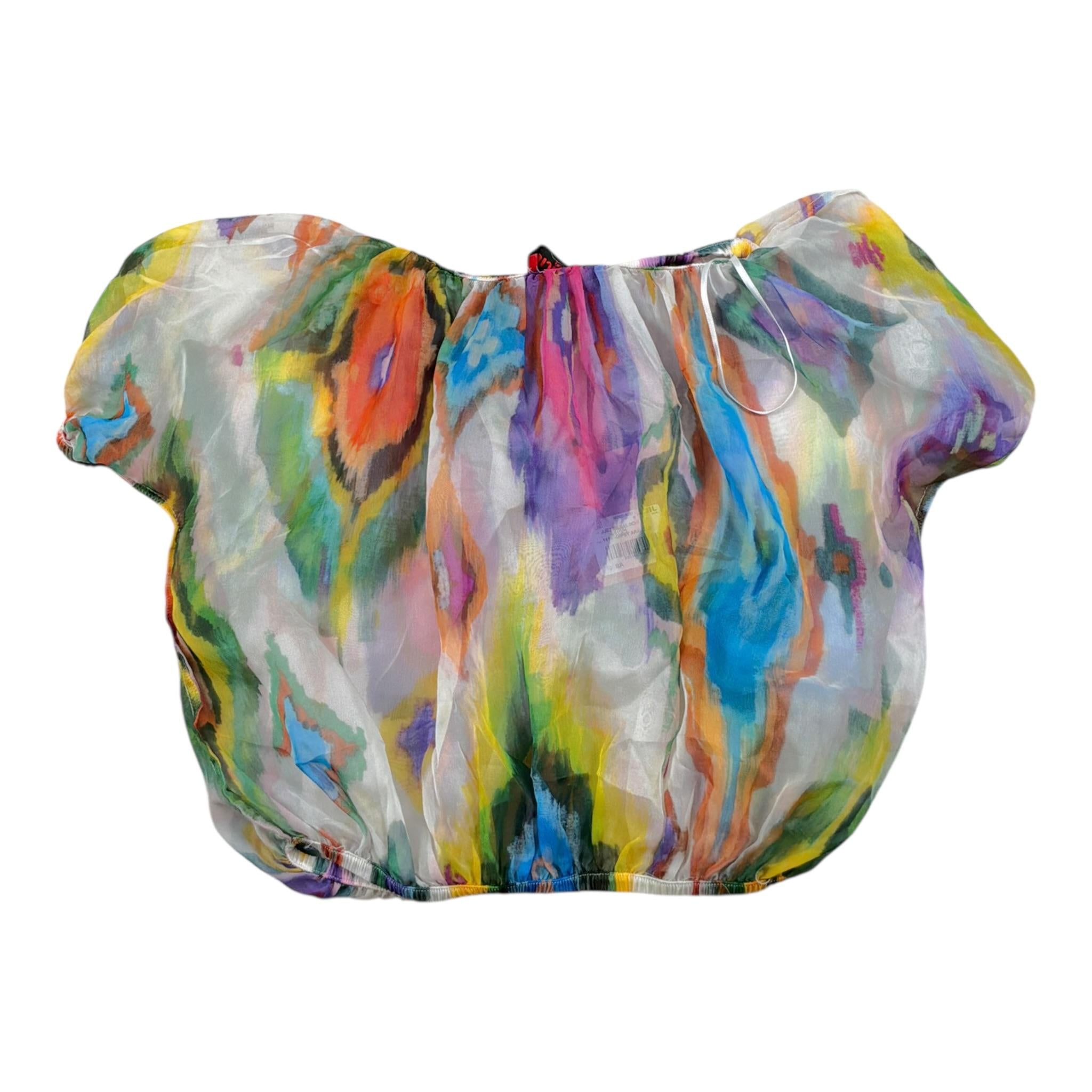 Jijil Top Velato con Fantasia Bianco per Bambina JJE23BL045 BIANCO JIJIL 