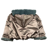 FRANCESCA CONOCI pelliccia bicolore reversibile con cappuccio Verde per Bambina 2688 VERDE FRANCESCA CONOCI 